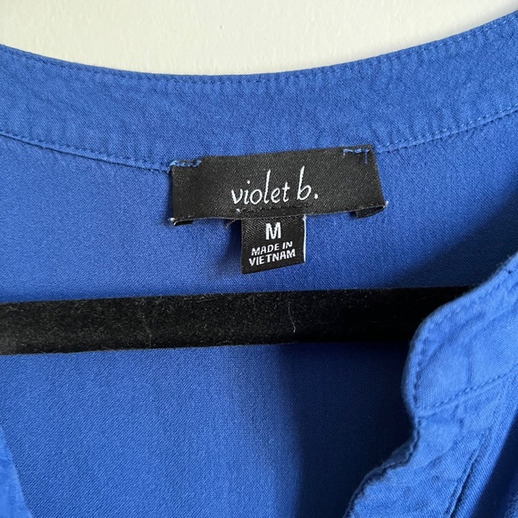 Sleeveless “Violet B” Blue Tunic Top with high low details. - Picture 3 of 12